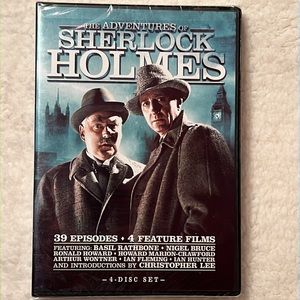 🦋$7 ADD ON•M1:38 The Adventures of Sherlock Holmes 4 Disc Set 39 Episodes
